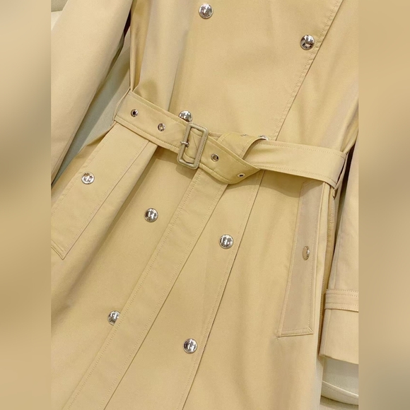 Burberry Tan Double-Breasted Trench Coat - Picture 4 of 8